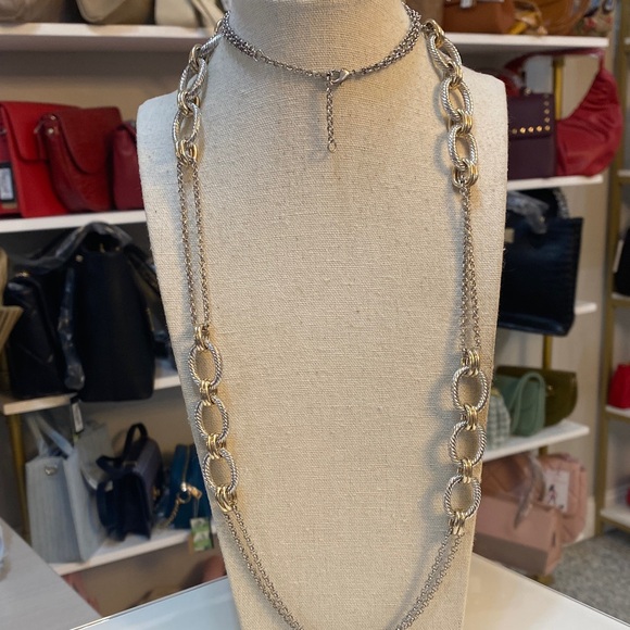 Jewelry - Silver tone and gold tone chain necklace
